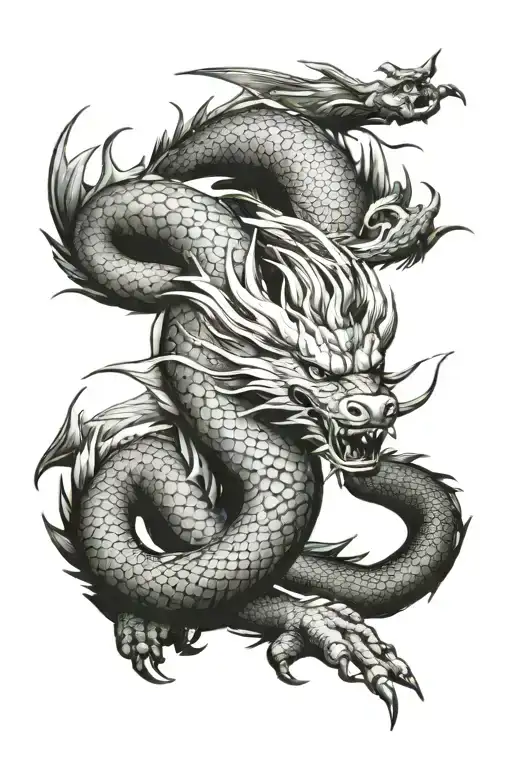 Japanese Dragon Flying