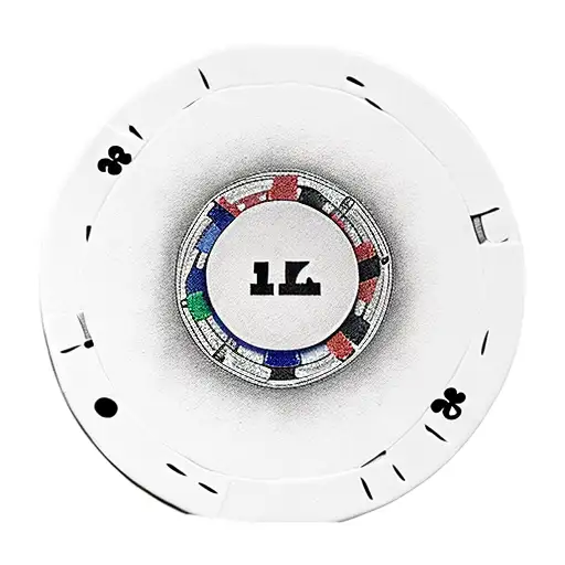 A Minimalist Stack Of Poker Chips With The Word 'Winner'