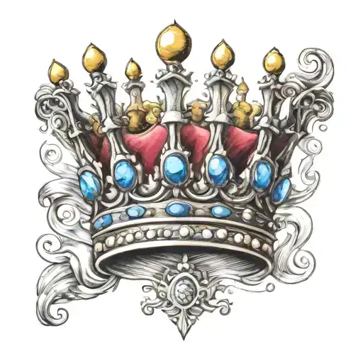 Queen Crown With Color