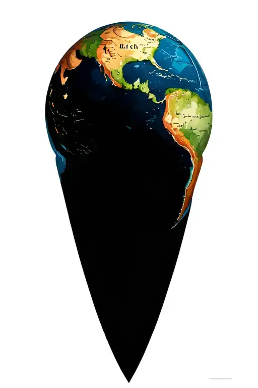 Globe Showing United States Old Style