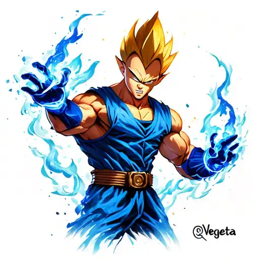 Vegeta Powering Up