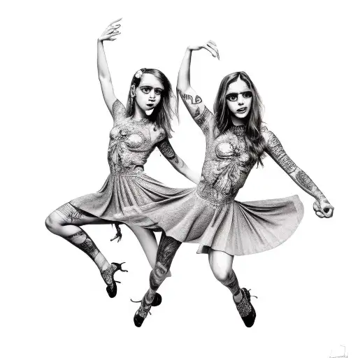 Satanic Girls Dancing Around Realism
