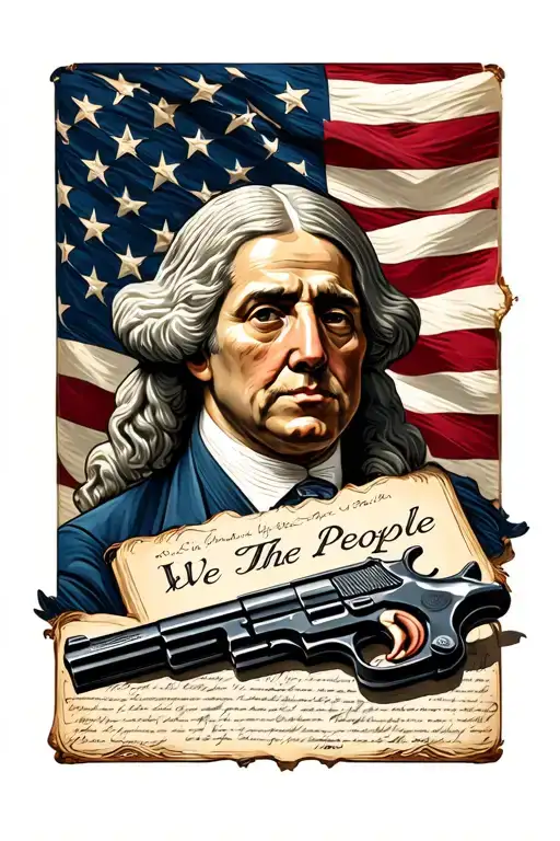 Constitution We The People With Gun