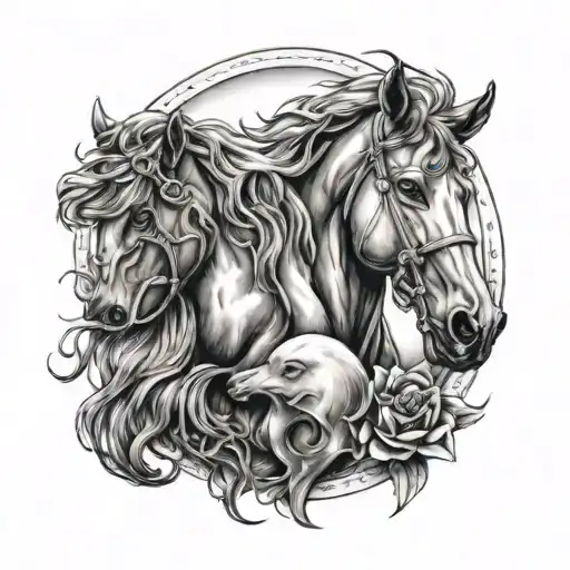 Gemini Zodiac With Horse Year Animal Sun And Mercury