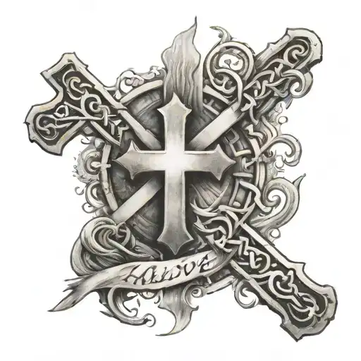 Cross And Word Alive Written Underneath