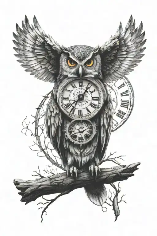 Owl And Clock