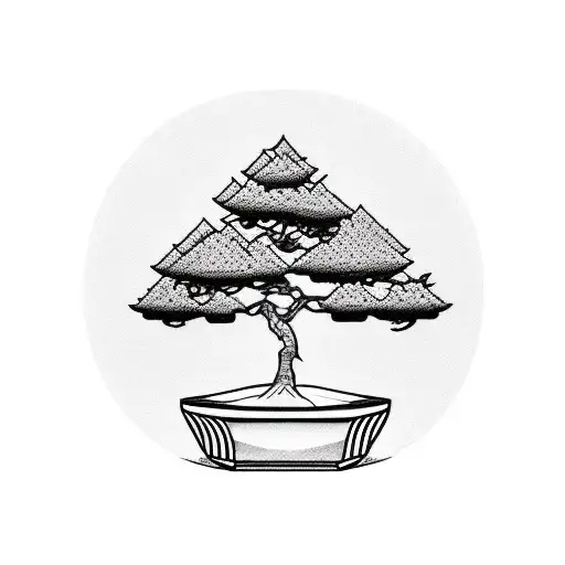 Triangle With A Bonsai Tree