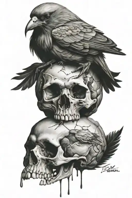 Skull And Raven