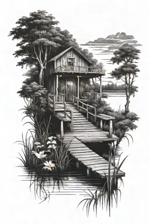 Nature With Dock Extending