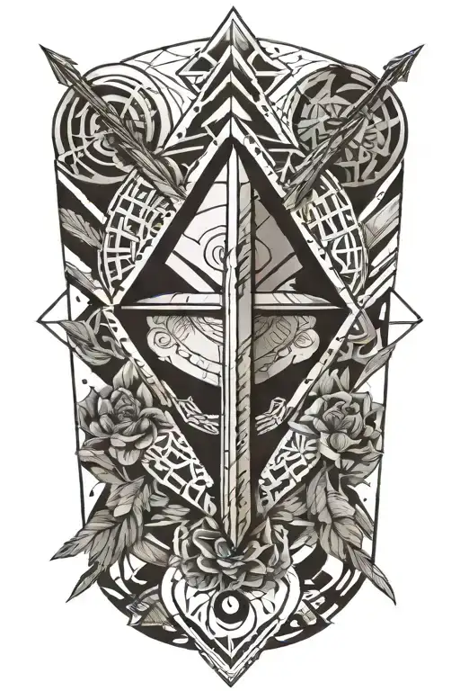 Geometric Brujula And An Arrow