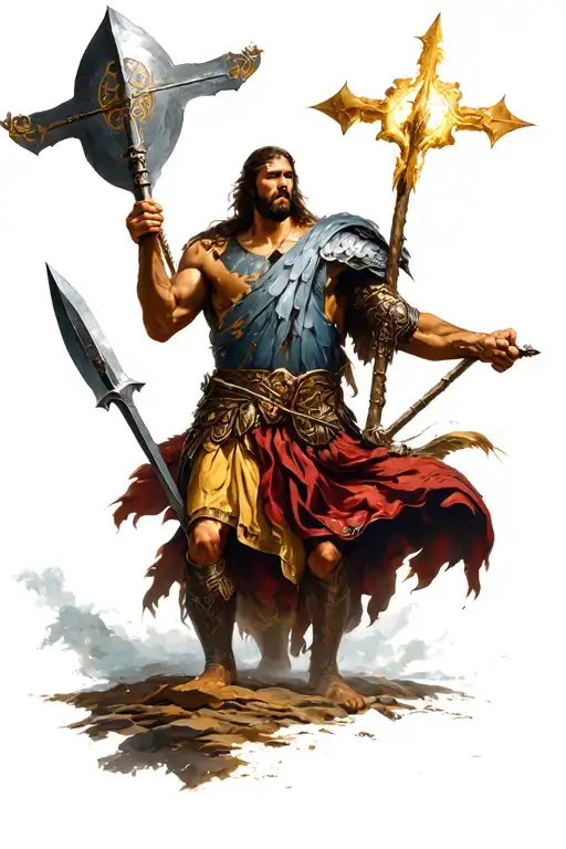 Greek Vs Norse Gods In Battle Scene