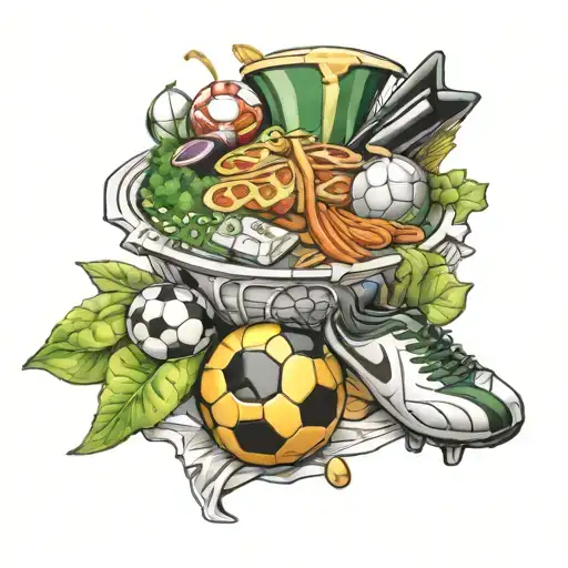 Soccer Food Items Morphing