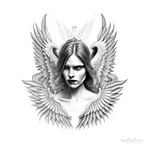 One Woman Demon And One Woman Angel Both Beautiful With The Same Face