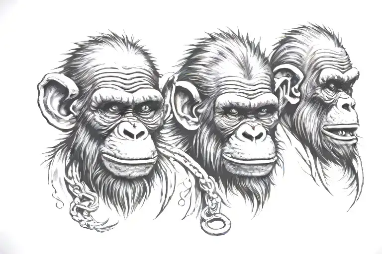 3 Wise Monkeys Gangster Version