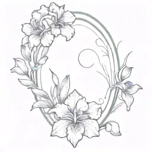 Iris Flower Love Mom