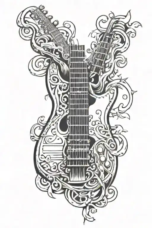 Guitar Neck With Hands