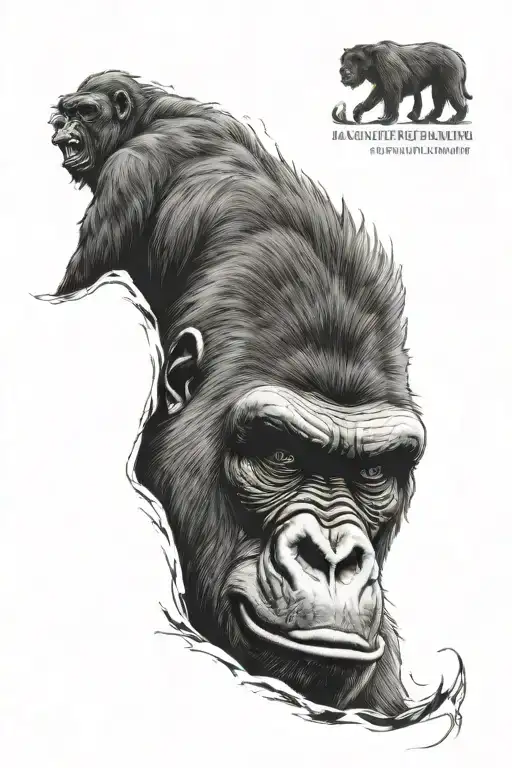 Aggressive Alpha Male Gorilla