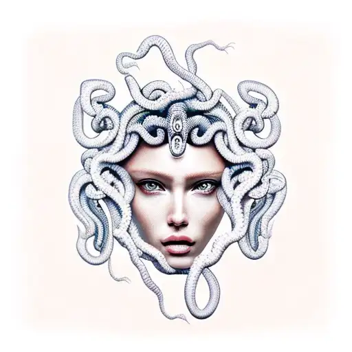 Medusa Com Cobras Pequenas