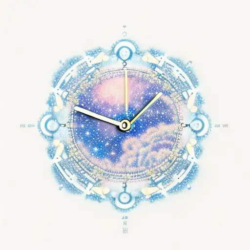 Starry Sky With Constellations Forming Clock Hands