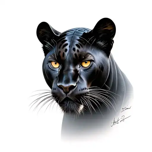 Black Panther Looking At The Camera