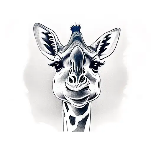 Stuff Giraffe Animal With Two Orange Ballons