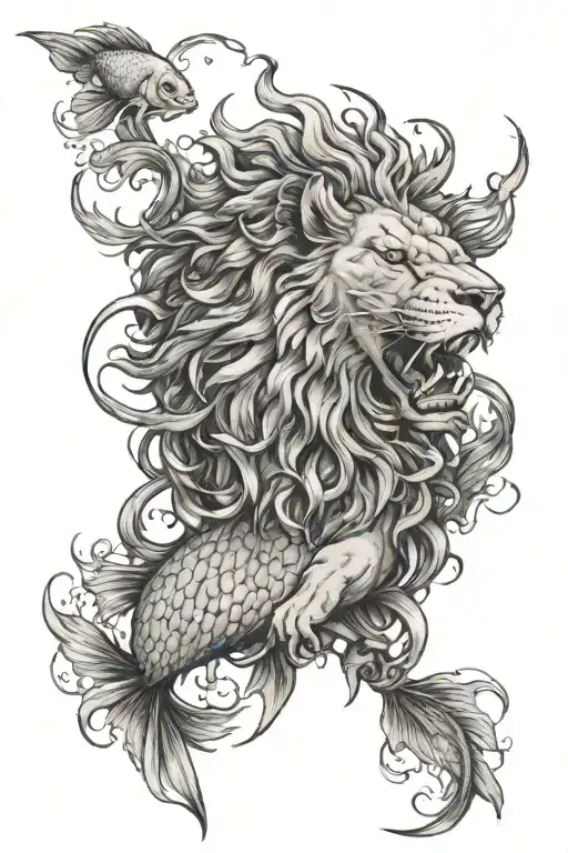 Fish Lion Surrounded