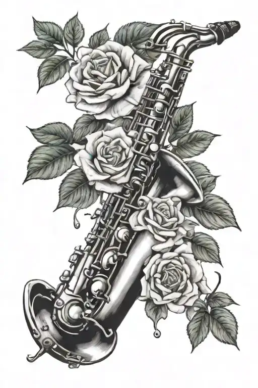 Saxophone And Rose