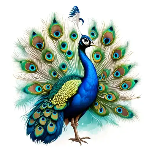 Peacock For Leg Sleeve