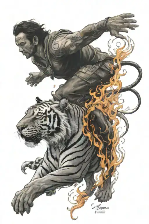 Aquarius Man And Fire Tiger