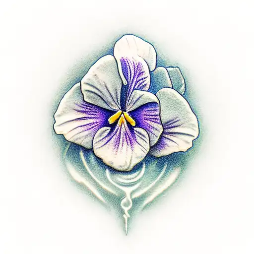 Small Violets Around A Dagger