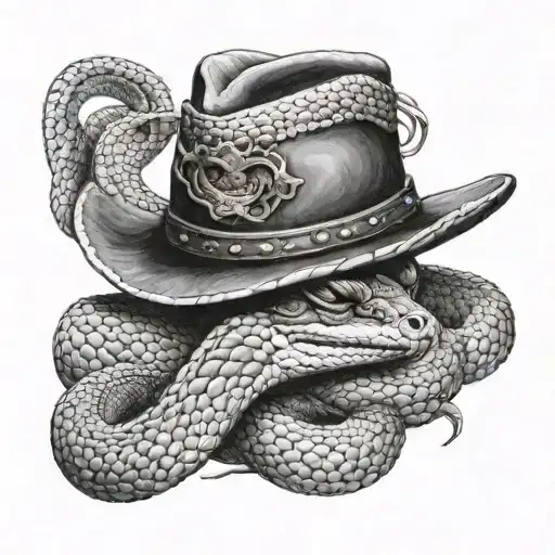 Rattle Snake Wearing A Cowboy Hat