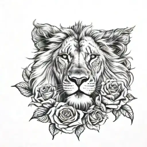 Lion Roses Dark For Cover