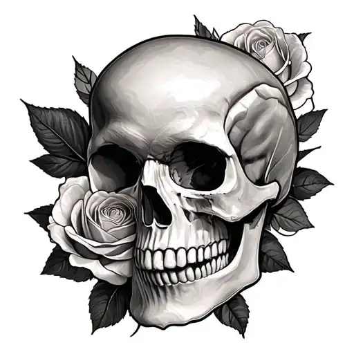 Rose With Skull