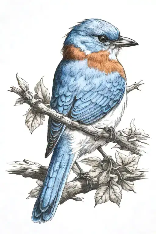 Northeaster Blue Bird Sitting