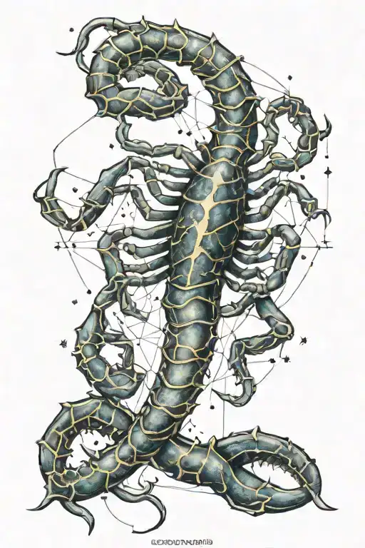 Scorpio With Constellation Intertwined