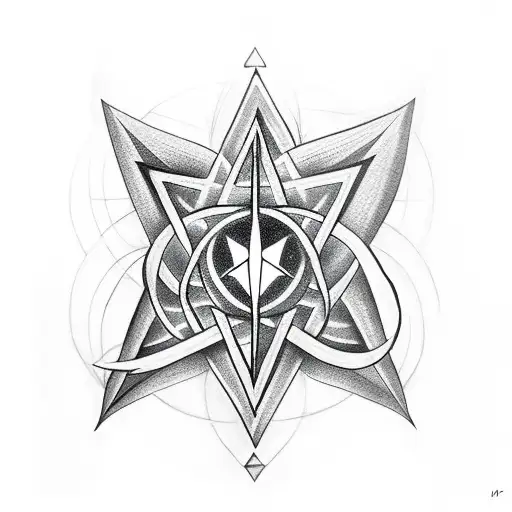 Hourglass With Pentagram