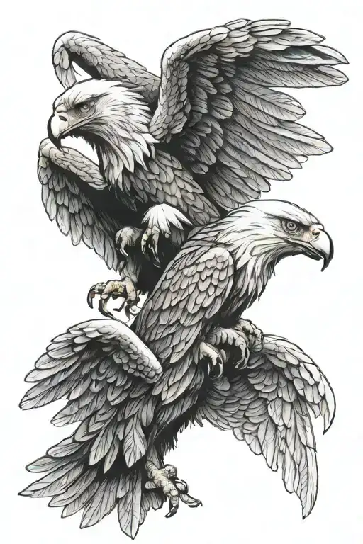 Eagle Side By Side With A Roman Warrior