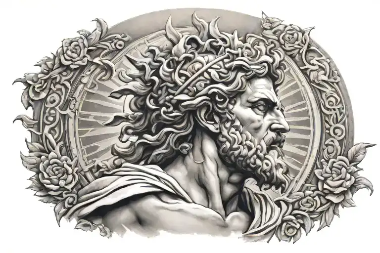 Greek God With Sun Wallpaper