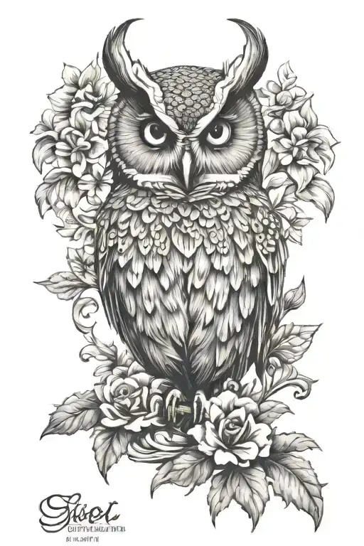Owl With Fleur-de-lis