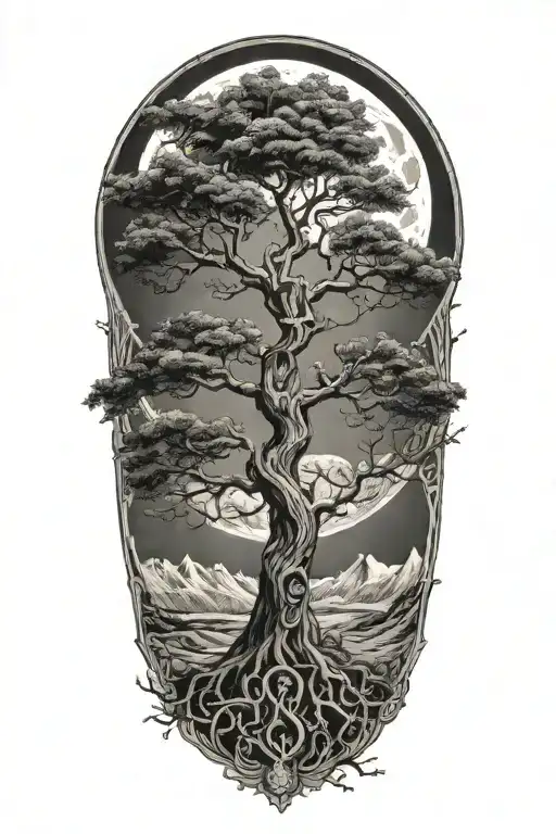Tree Of Life With Moon