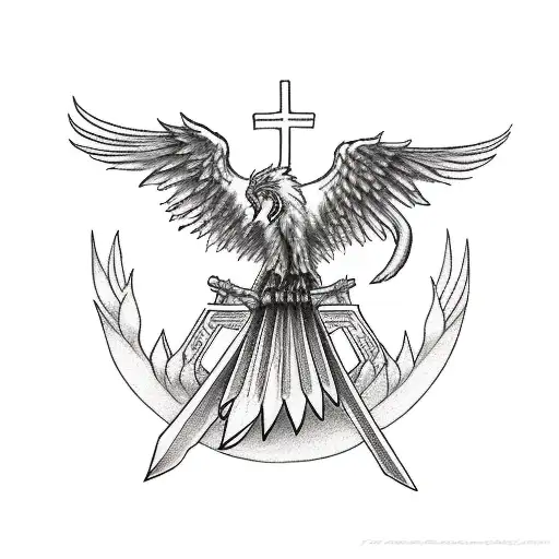 Phoenix Carrying A Cross