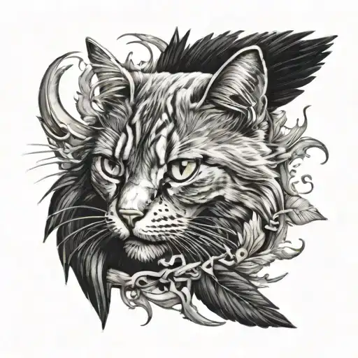 Cat Getting Killed By Raven