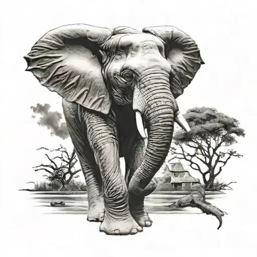 Elephant Front Facing