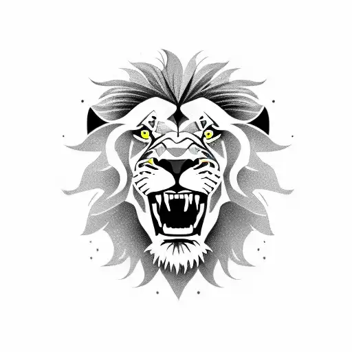 A Lion Roaring With A Soccer Ball In The Mouth