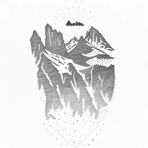 A Silhouette Of A Hiker On A Mountain Peak