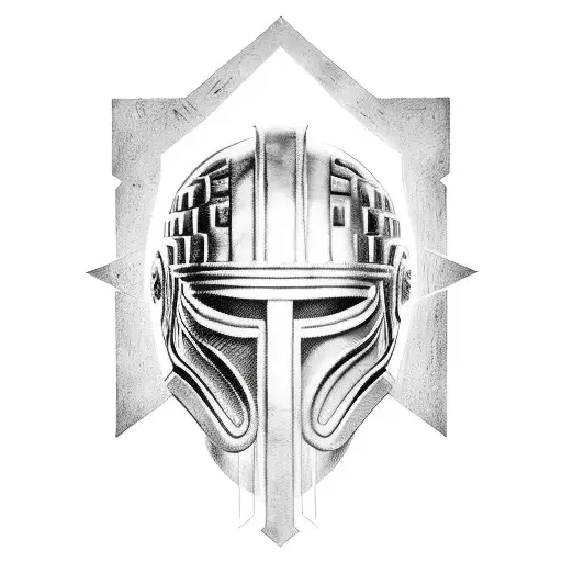 Spartan Helmet With Cross