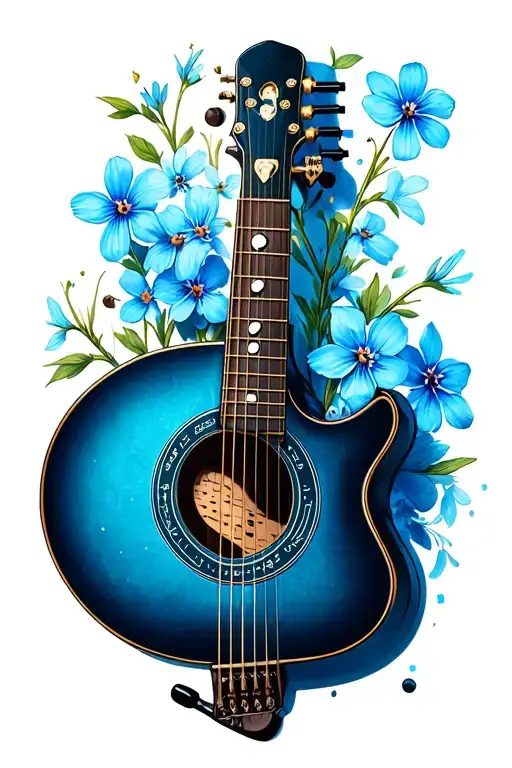 Guitar Piyano Keys Microphone Myosotis