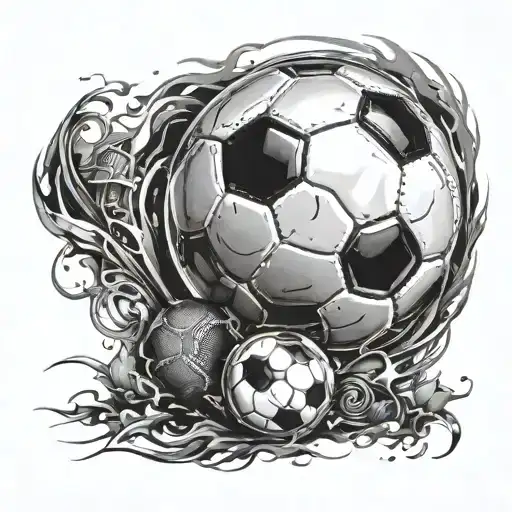 Soccer Tattoo For A Defender Who Is A Passionate Football Lover