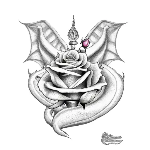 Dragon Com Rosas