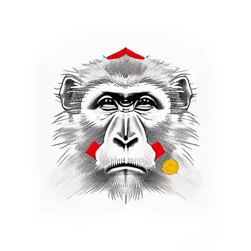 Flag Of Gibraltar With Macaques Monkey And Country Map